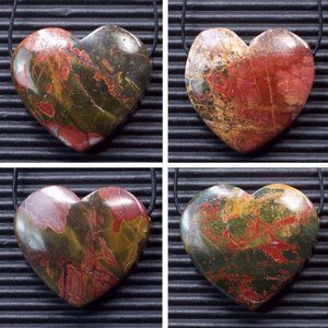 Red Creek Jasper Heart Pendants